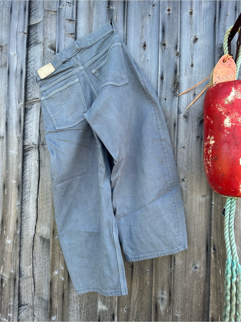 Everlane Faded Slate Straight-Leg Pants